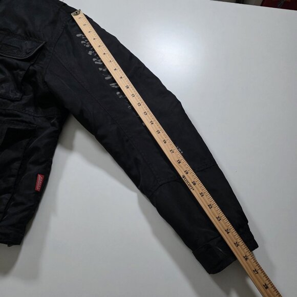 Vtg Harley Davidson Racing Jacket Mens L Black Quilted Detach Lining Pockets Zip - Picture 5 of 16